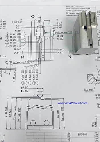 high precision mold part